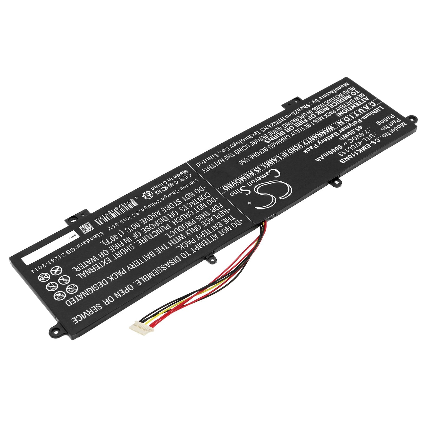 Replacement Battery for Evolve  Maestro E book 11 – Notebook, Laptop – 6000mAh / 45.60Wh / 7.6V