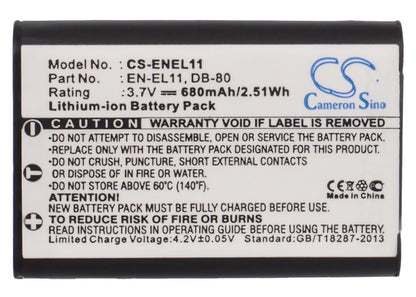 Replacement Battery for RICOH  Ricoh R50 – Camera – 680mAh/2.5Wh / 3.7V