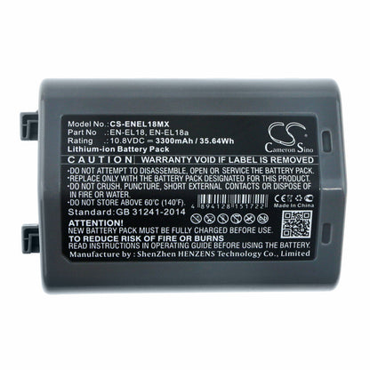 Replacement Battery for Nikon  D4 DSLR – Camera – 3300mAh / 35.64Wh / 10.8V