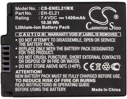 Replacement Battery for Nikon  1 V2 – Camera – 1400mAh / 10.36Wh / 7.4V