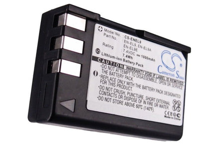 Replacement Battery for NIKON  D3000 – Camera – 1000mAh / 7.40Wh / 7.4V