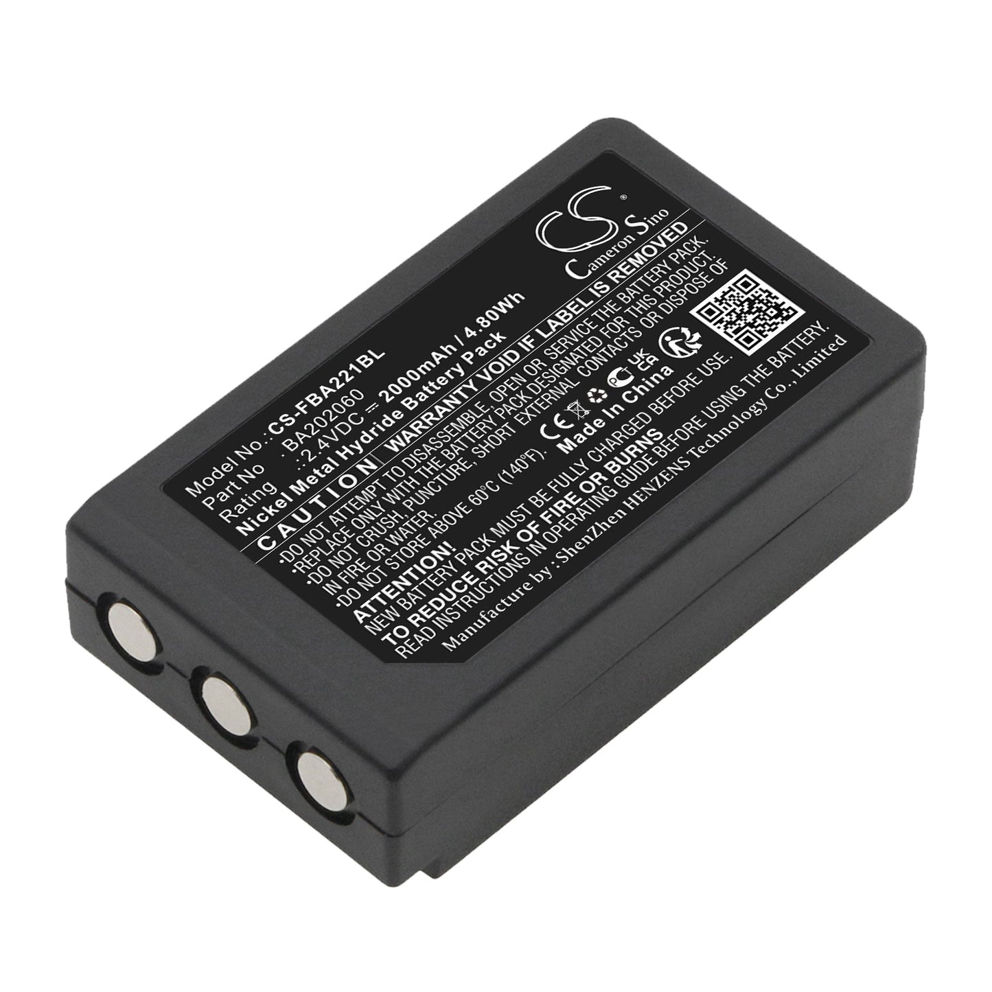 Replacement Battery for HBC  Patrol S – Crane Remote Control – 2000mAh / 4.80Wh / 2.4V
