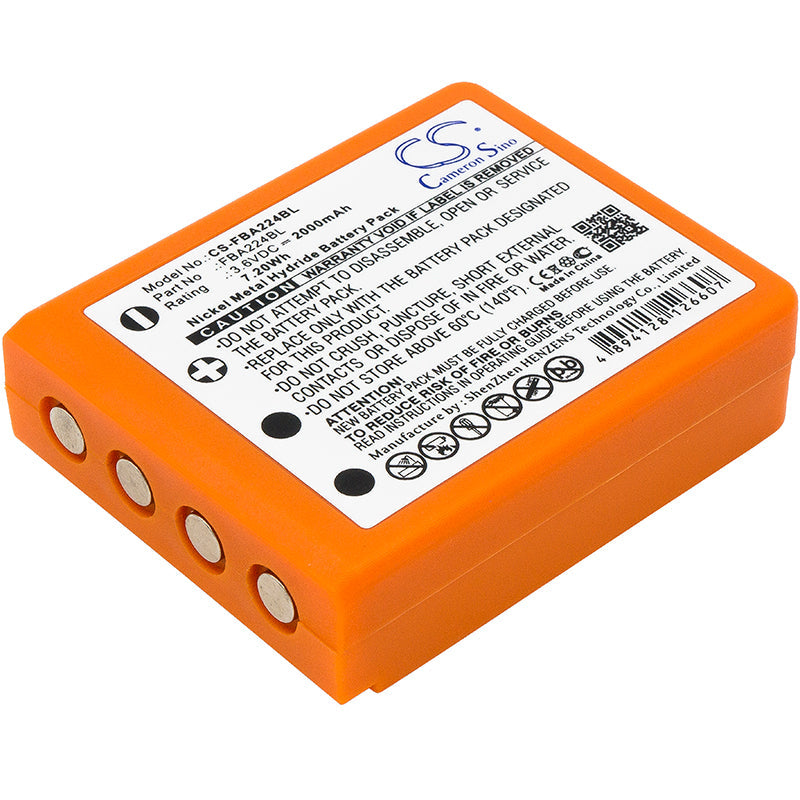Replacement Battery for HBC  FBFUB09N – Crane Remote Control – 2000mAh / 7.20Wh / 3.6V