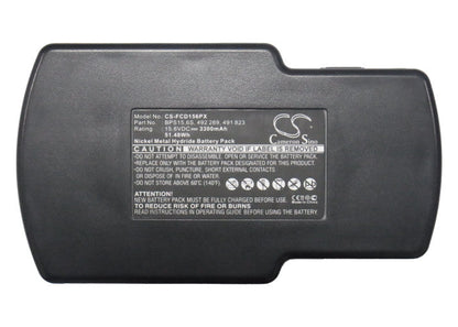 Replacement Battery for Festool  PS 400 – Power Tools – 3300mAh / 51.48Wh / 15.6V