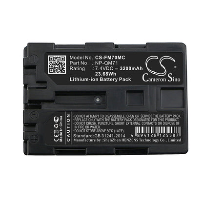 Replacement Battery for Sony  CCD-TRV108 – Camera – 3200mAh / 23.68Wh / 7.4V
