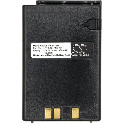 Replacement Battery for Yaesu  FT-23R – Two-Way Radio – 1000mAh/12.0Wh / 12.0V