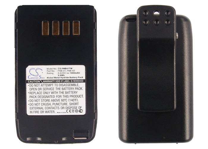 Replacement Battery for YAESU  FT-10 – Two-Way Radio – 1000mAH / 9.60Wh / 9.6V