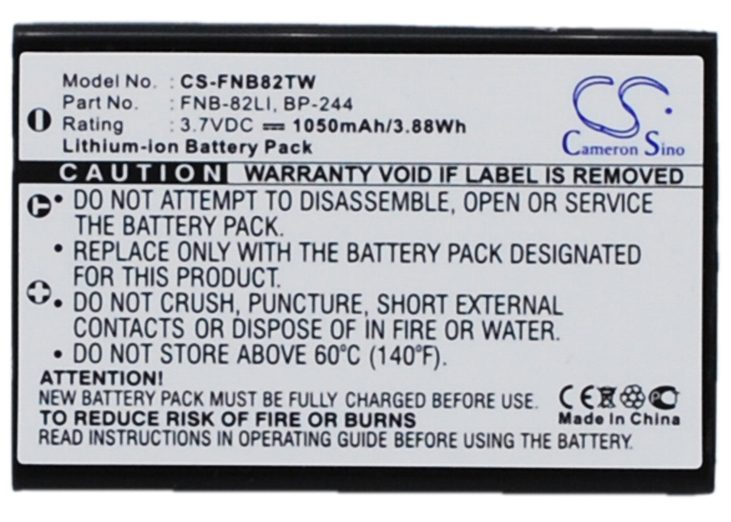 Replacement Battery for IWATSU  DC-PS8 – Two-Way Radio – 1050mAh / 3.89Wh / 3.7V