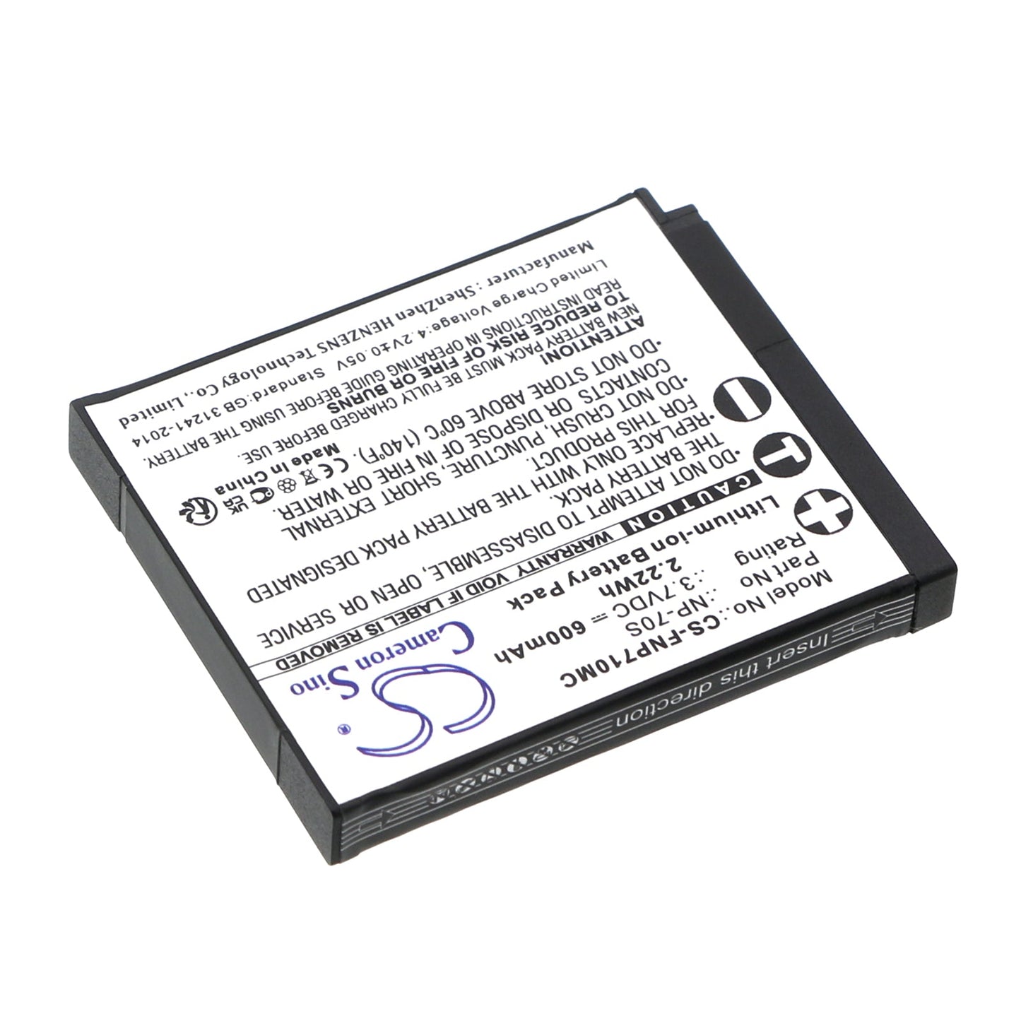 Replacement Battery for Fujifilm  Instax Mini 99 – Camera – 600mAh / 2.22Wh / 3.7V