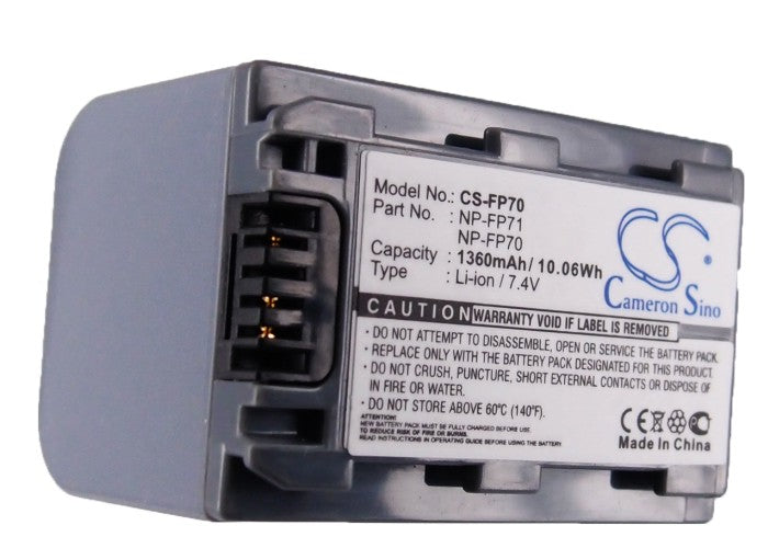 Replacement Battery for Sony  DCR-DVD105 – Camera – 1360mAh / 7.4V