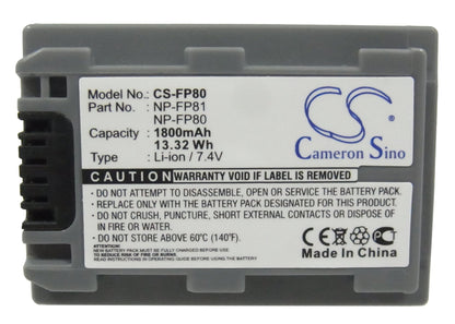 Replacement Battery for Sony  DCR-30 – Camera – 1800mAh / 7.4V