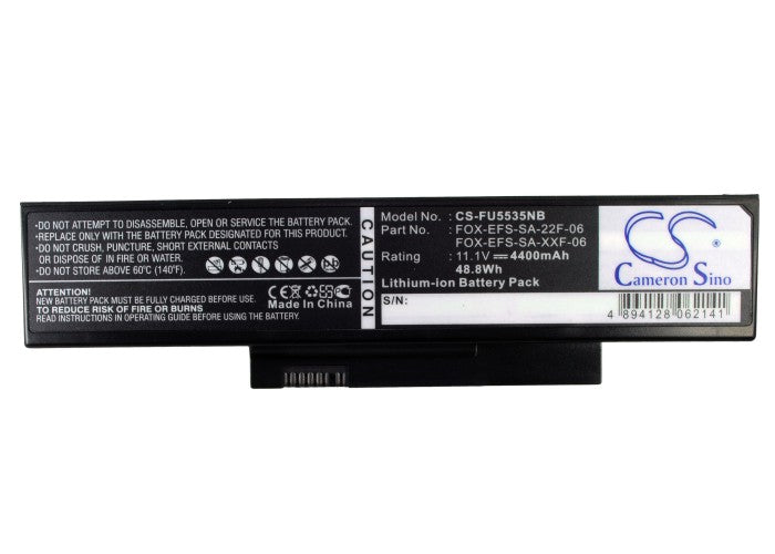 Replacement Battery for Fujitsu  Esprimo Mobile V5505 – Notebook, Laptop – 4400mAh / 48.84Wh / 11.1V