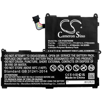 Replacement Battery for Fujitsu  Stylistic Q704 – Notebook, Laptop – 4150mAh / 44.82Wh / 10.8V