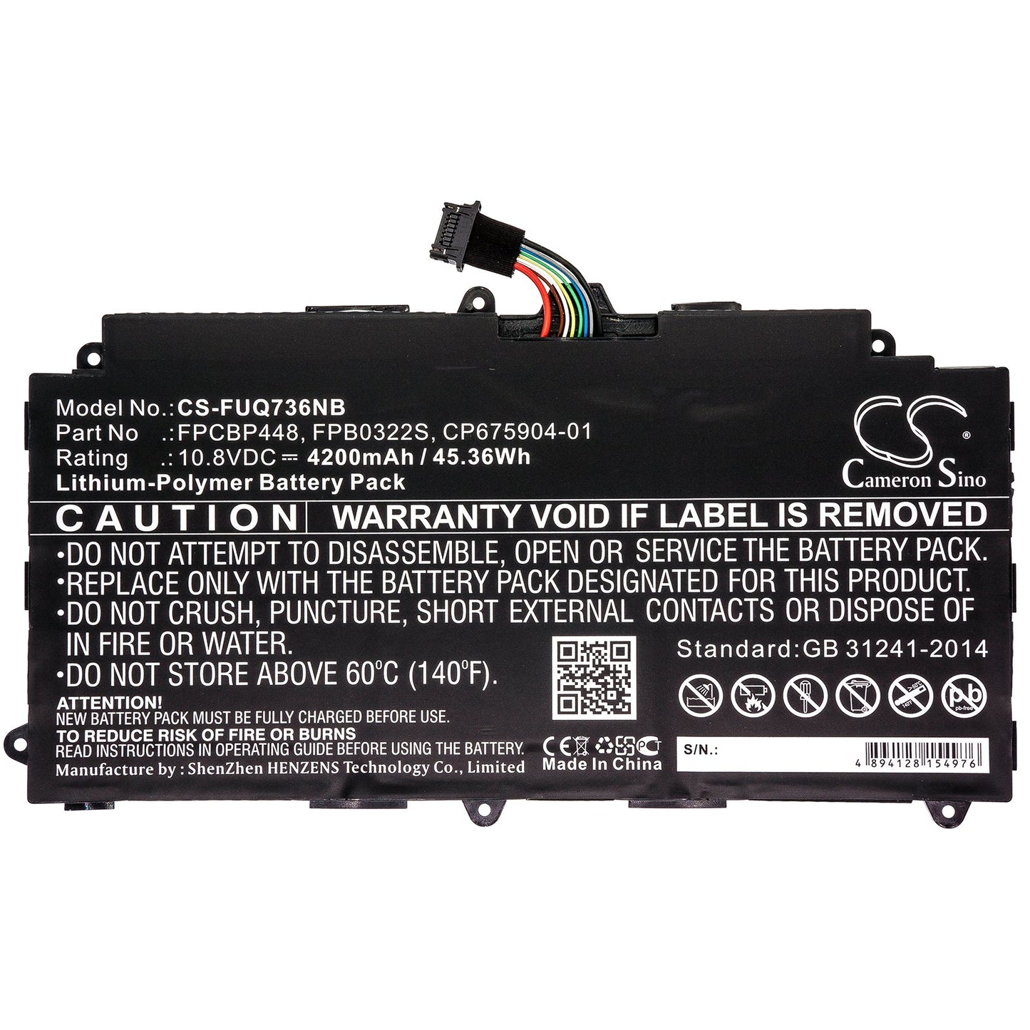 Replacement Battery for Fujitsu  Stylistic Q736 – Notebook, Laptop – 4200mAh / 45.36Wh / 10.8V
