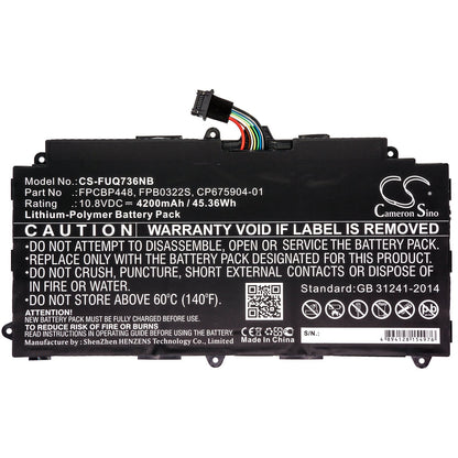 Replacement Battery for Fujitsu  Stylistic Q736 – Notebook, Laptop – 4200mAh / 45.36Wh / 10.8V
