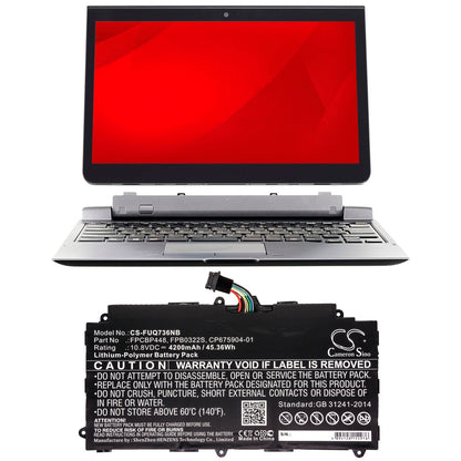 Replacement Battery for Fujitsu  Stylistic Q736 – Notebook, Laptop – 4200mAh / 45.36Wh / 10.8V