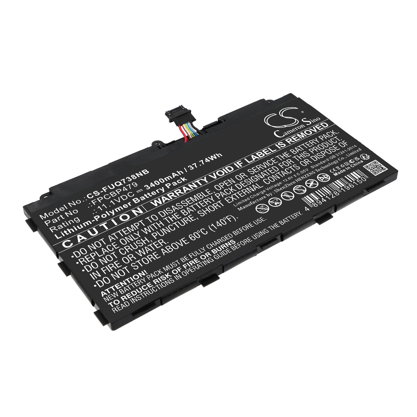 Replacement Battery for Fujitsu  Stylistic Q616 – Notebook, Laptop – 3400mAh / 37.74Wh / 11.1V