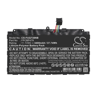 Replacement Battery for Fujitsu  Stylistic Q616 – Notebook, Laptop – 3400mAh / 37.74Wh / 11.1V