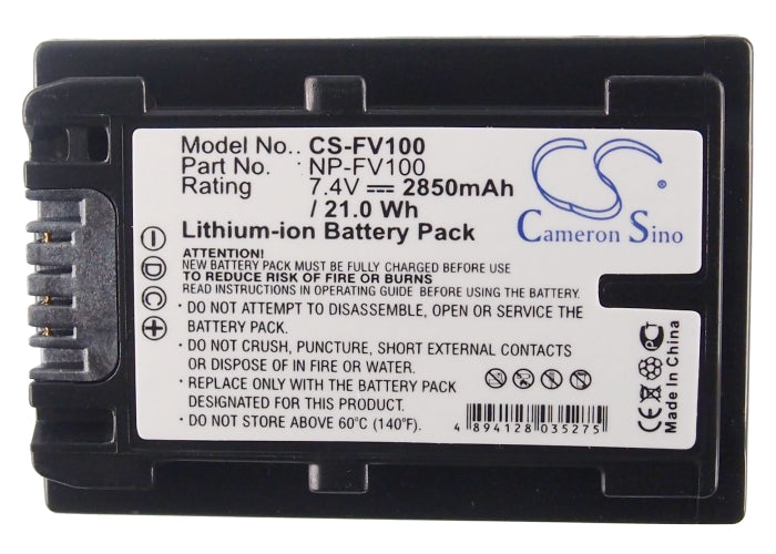 Replacement Battery for Sony  DCR-SR100 – Camera – 2850mAh/21.10Wh / 7.4V