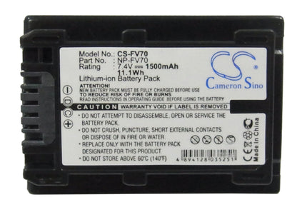 Replacement Battery for Sony  &#x0D;
        DCR-DVD308E – Camera – 1500mAh / 11.10Wh / 7.4V