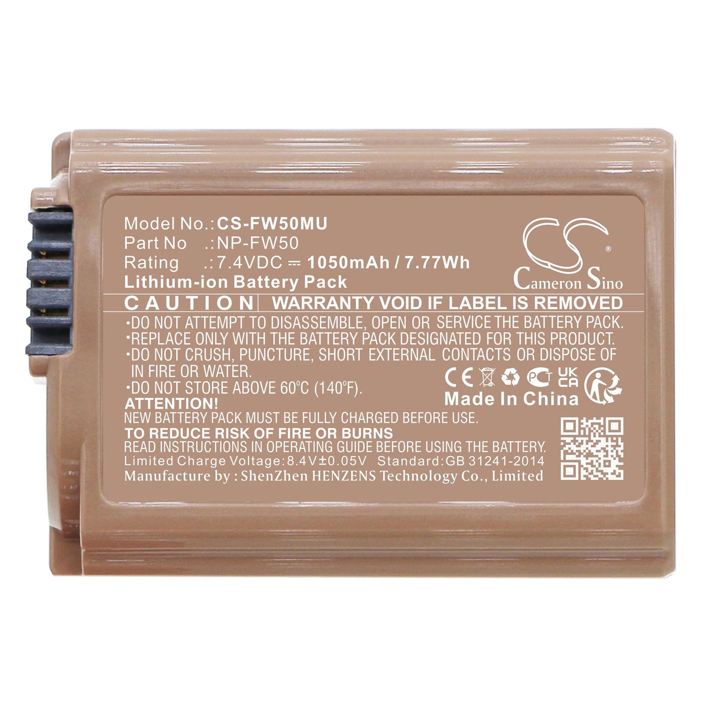Replacement Battery for Sony  Alpha 33 – Camera – 1050mAh / 7.77Wh / 7.4V