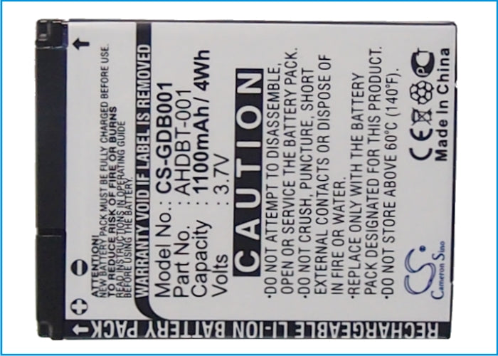 Replacement Battery for GoPro  HD Helmet Hero – Camera – 1100mAh/4.07Wh / 3.7V