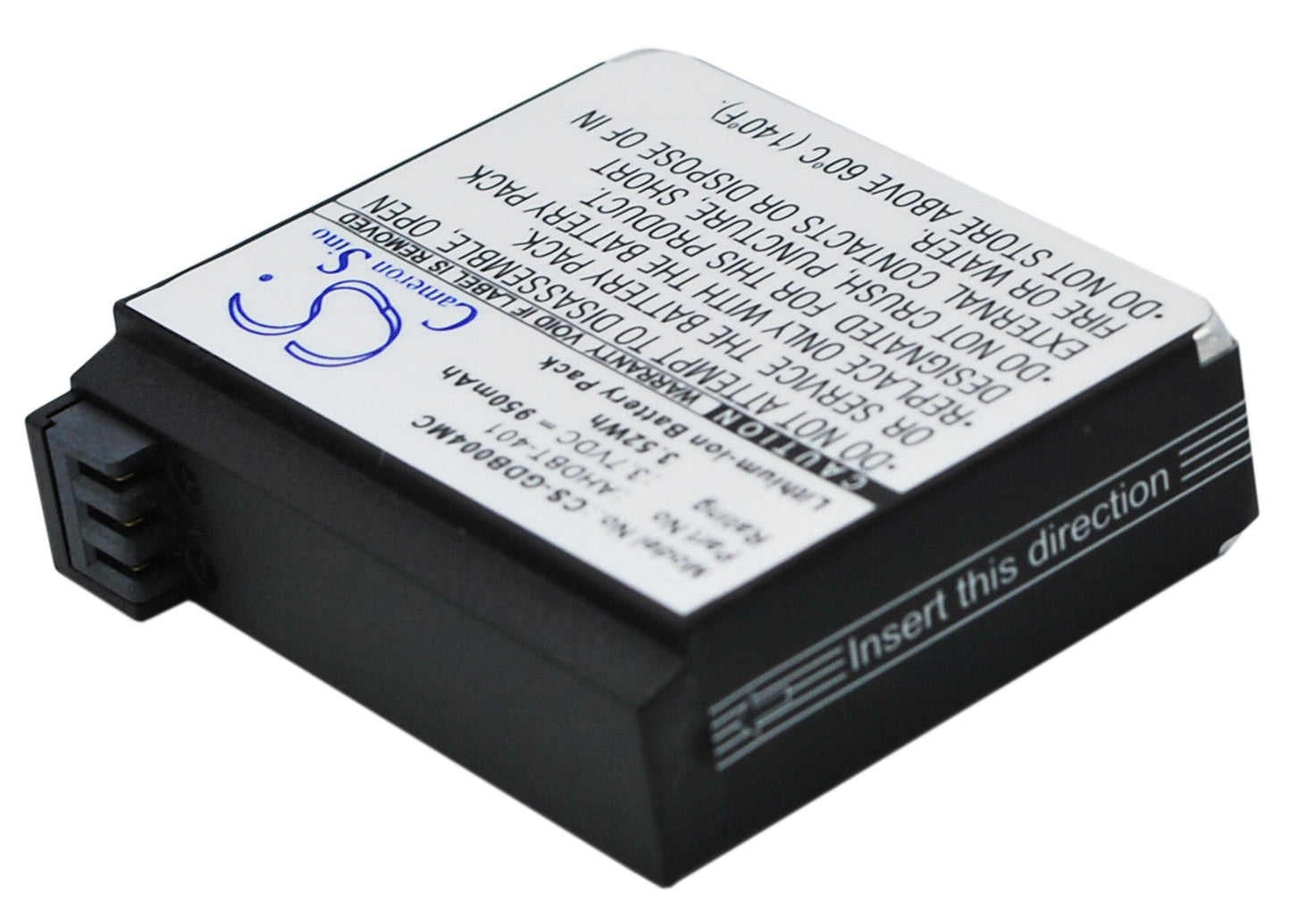 Replacement Battery for GoPro  Hero 4 – Camera – 950mAh / 3.52Wh / 3.7V