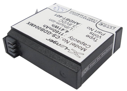 Replacement Battery for Gopro  Hero 4 – Camera – 1160mAh / 4.41Wh / 3.8V