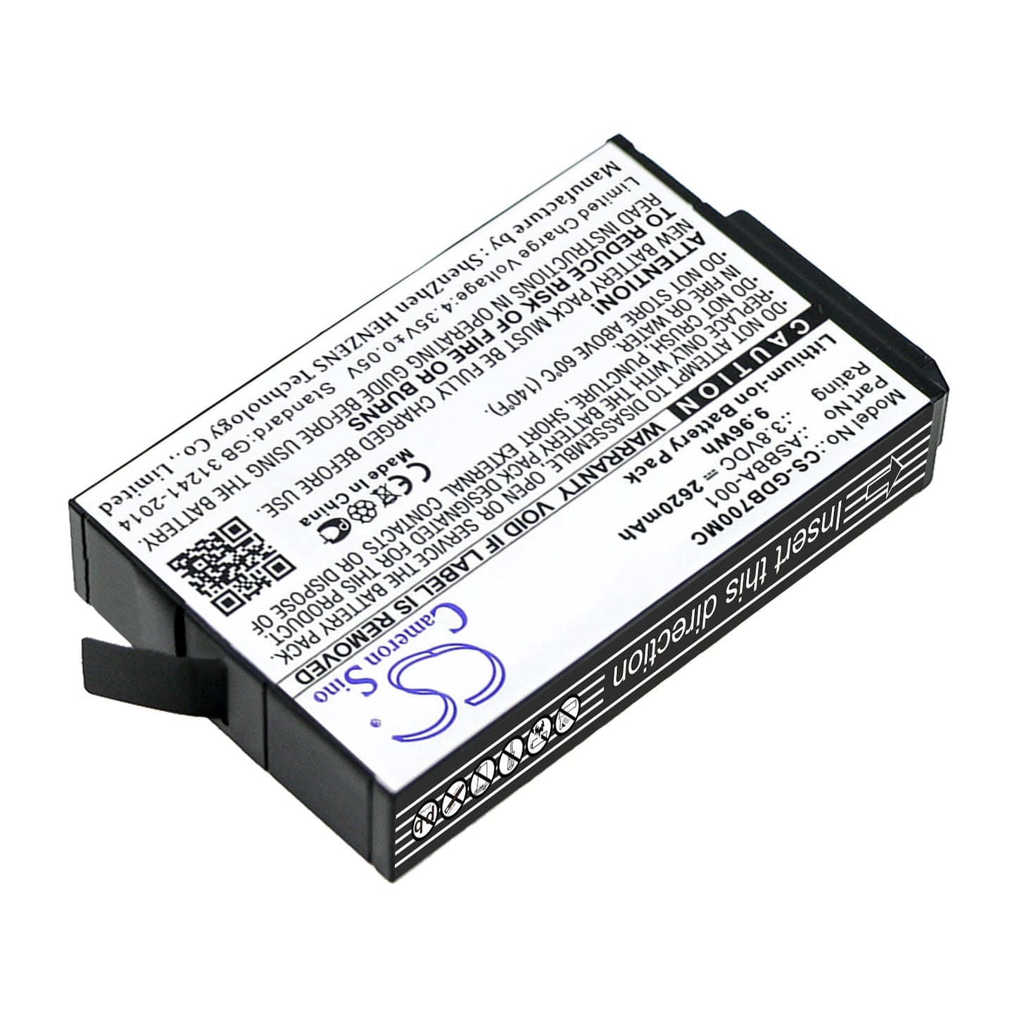 Replacement Battery for Gopro  Fusion – Camera – 2620mAh / 9.96Wh / 3.8V
