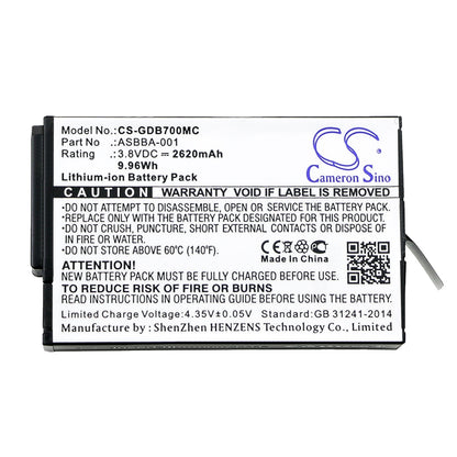 Replacement Battery for Gopro  Fusion – Camera – 2620mAh / 9.96Wh / 3.8V