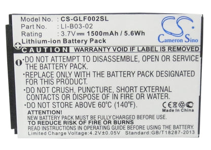 Replacement Battery for Golf Buddy  GB3 – GPS, Navigator – 1500mAh / 5.55Wh / 3.7V