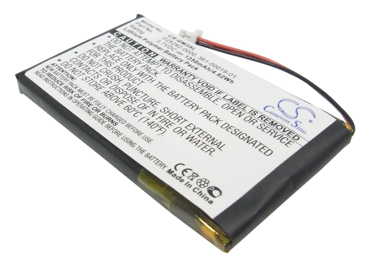 Replacement Battery for Garmin  iQue M3 – GPS, Navigator – 1250mAh / 3.7V