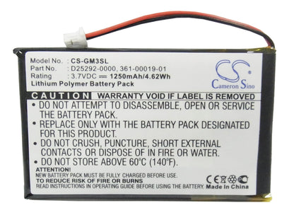 Replacement Battery for Garmin  iQue M3 – GPS, Navigator – 1250mAh / 3.7V