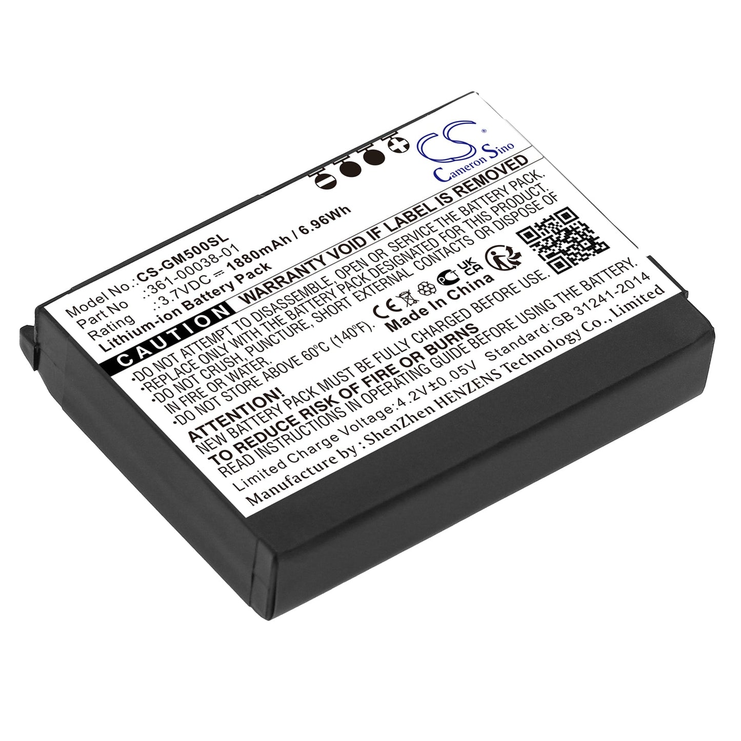 Replacement Battery for Garmin  Aera 500 – GPS, Navigator – 1880mAh / 6.96Wh / 3.7V