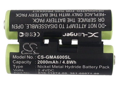 Replacement Battery for Garmin  010-01550-00 – GPS, Navigator – 2000mAh / 4.8Wh / 2.4V