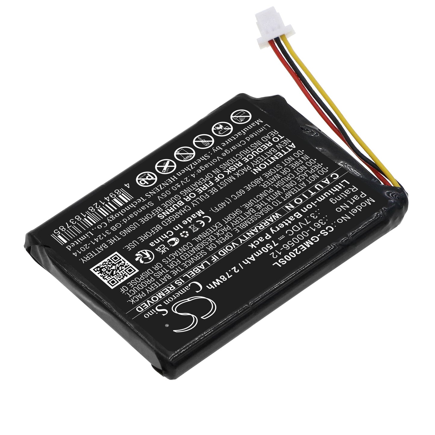 Replacement Battery for Garmin  Dezl OTR700 – GPS, Navigator – 750mAh / 2.78Wh / 3.7V