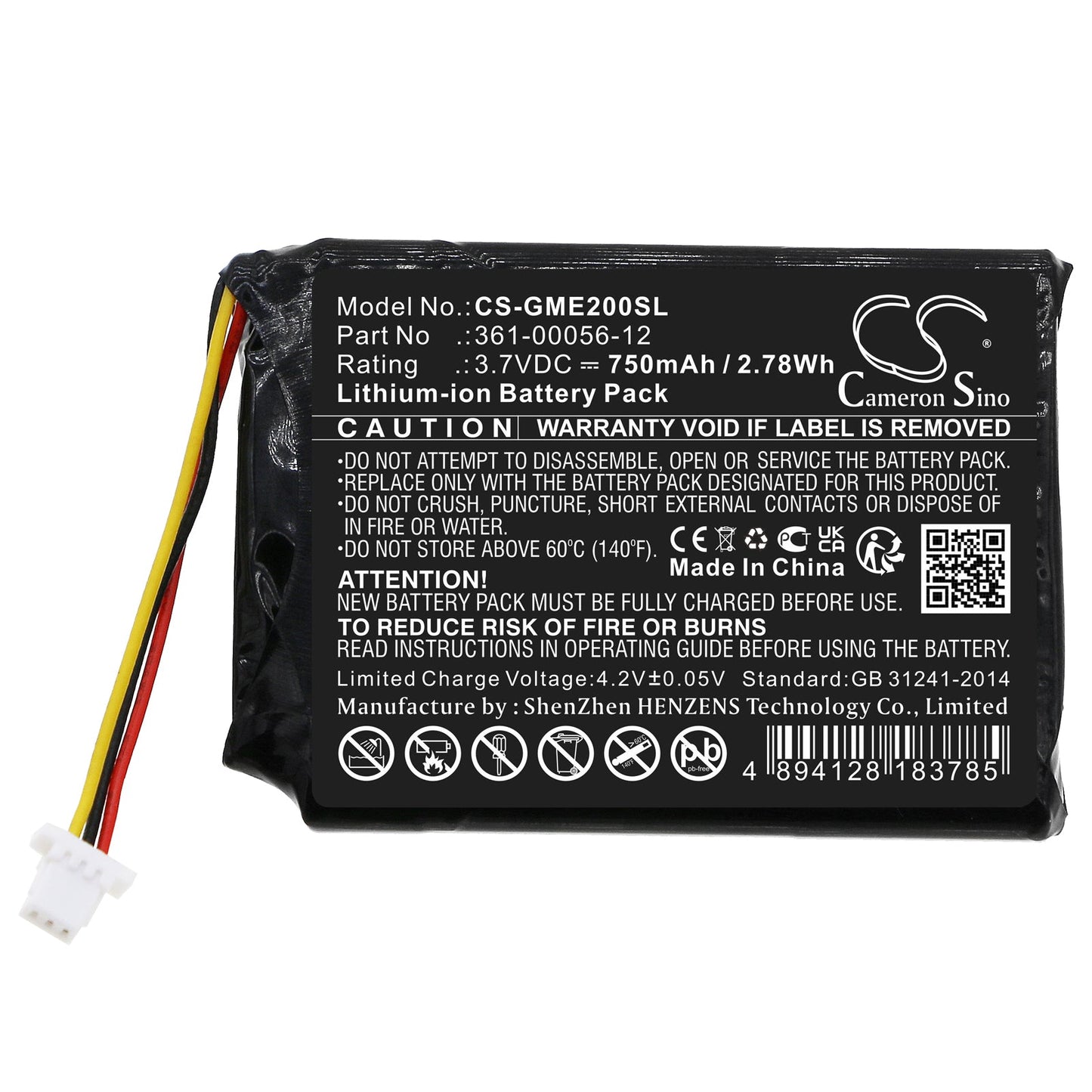 Replacement Battery for Garmin  Dezl OTR700 – GPS, Navigator – 750mAh / 2.78Wh / 3.7V