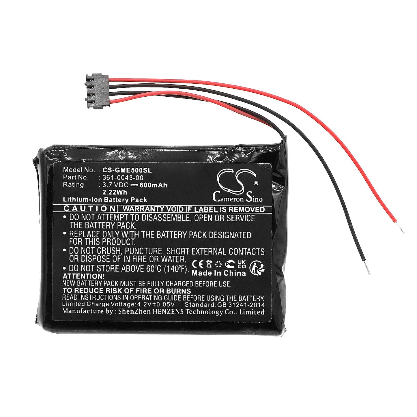 Replacement Battery for Garmin  010-01626-02 – GPS, Navigator – 600mAh / 2.22Wh / 3.7V