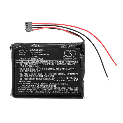 Replacement Battery for Garmin  010-01626-02 – GPS, Navigator – 600mAh / 2.22Wh / 3.7V