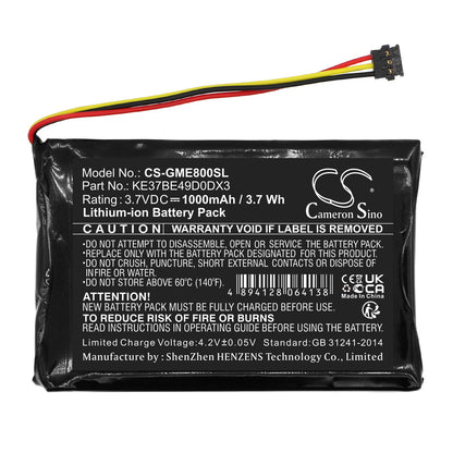 Replacement Battery for Garmin  Edge 800 – GPS, Navigator – 1000mAh/3.7Wh / 3.7V