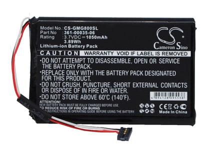 Replacement Battery for Garmin  Approach G8 – GPS, Navigator – 1050mAh / 3.89Wh / 3.7V