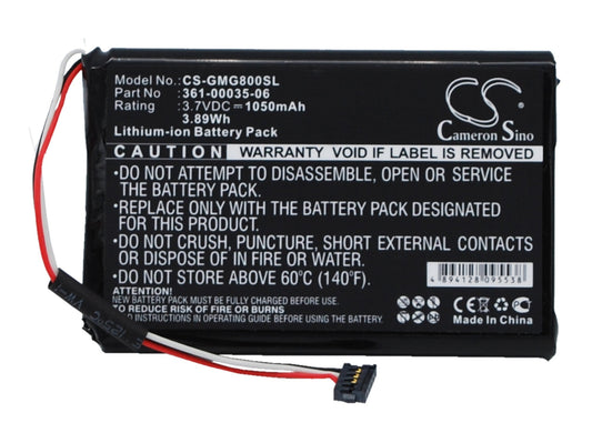 Replacement Battery for Garmin  Approach G8 – GPS, Navigator – 1050mAh / 3.89Wh / 3.7V