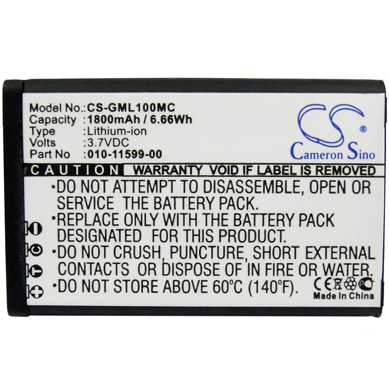 Replacement Battery for Garmin  E1GR – Camera – 1800mAh / 6.66Wh / 3.7V