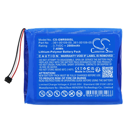 Replacement Battery for Garmin  DEZL OTR800 – GPS, Navigator – 2000mAh / 7.40Wh / 3.7V