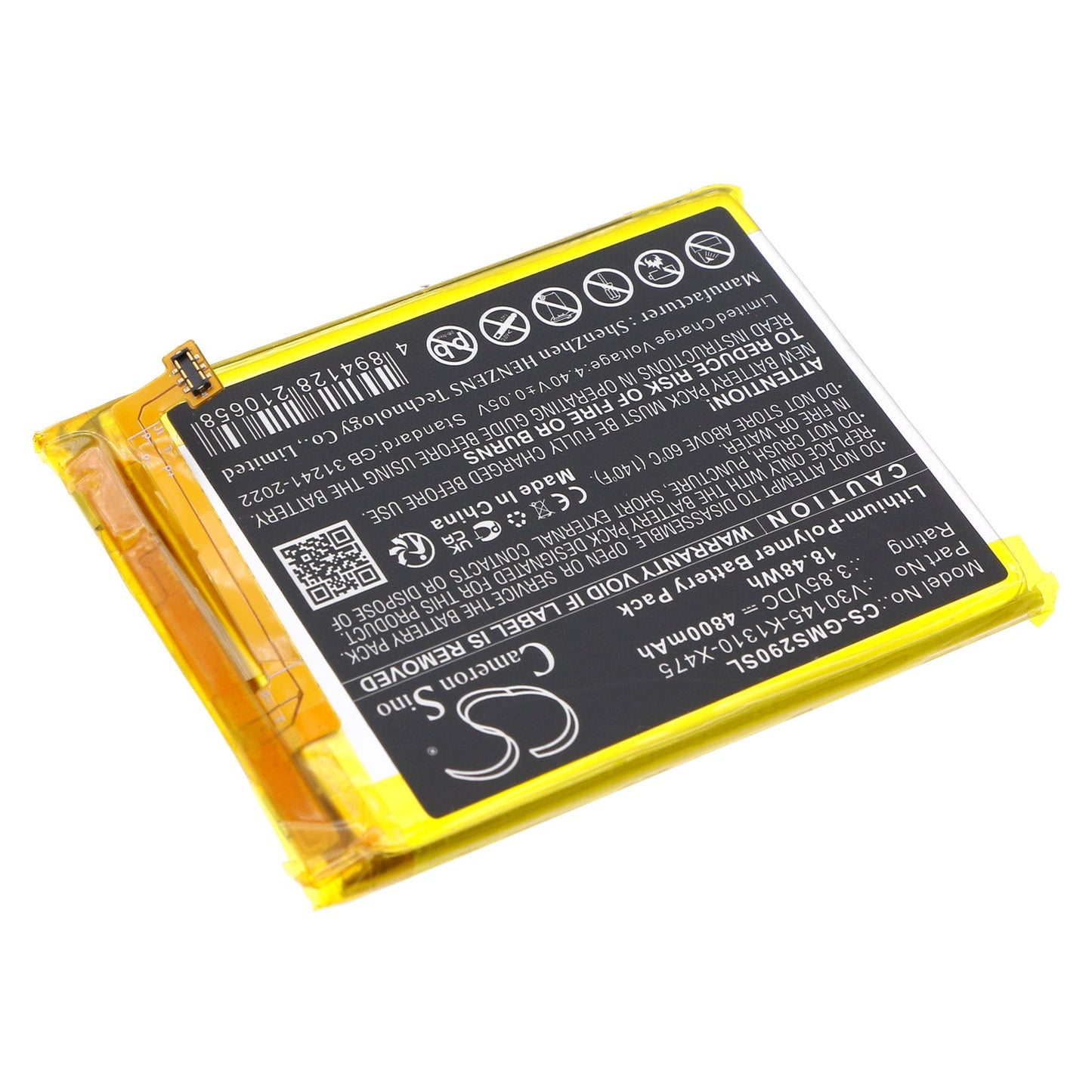 Replacement Battery for Gigaset  GS290 – Mobile, SmartPhone – 4800mAh / 18.48Wh / 3.85V