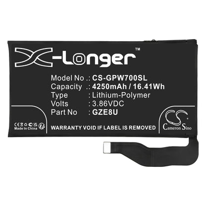 Replacement Battery for Google  GQML3 – Mobile, SmartPhone – 4250mAh / 16.41Wh / 3.86V