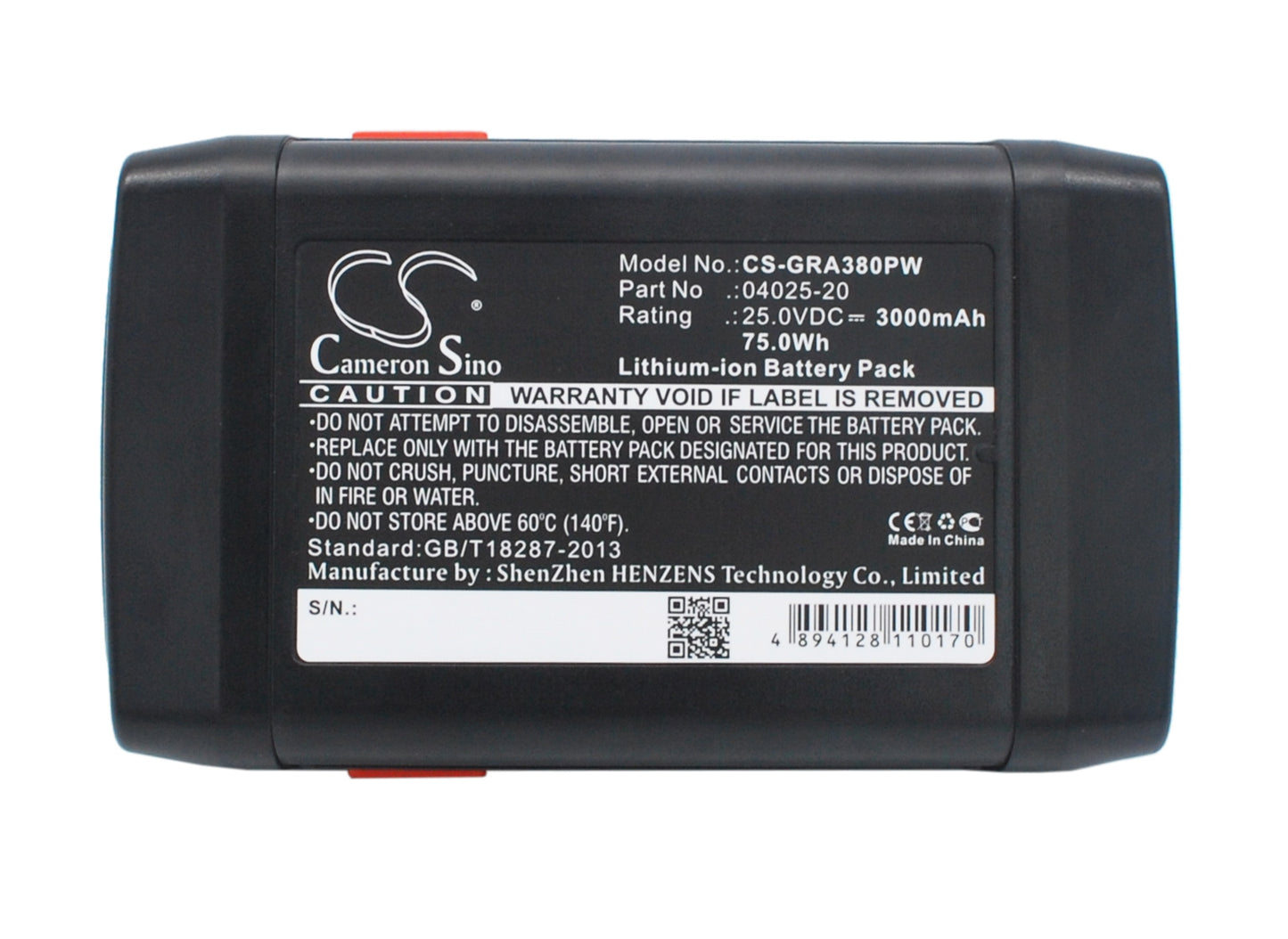 Replacement Battery for Gardena 648872 8838, 8838-20, – 3000mAh / 75.00Wh