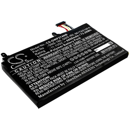 Replacement Battery for Gateway  – Notebook, Laptop – 6600mAh / 73.26Wh / 11.1V