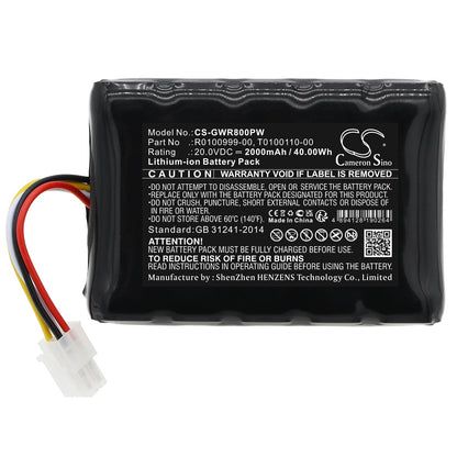 Replacement Battery for Cramer  RM 1000 – Lawn Mowers – 2000mAh / 40.00Wh / 20.0V