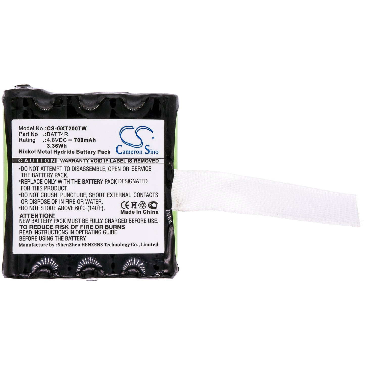 Replacement Battery for Switel  WTF732 – Two-Way Radio – 700mAh / 3.36Wh / 4.8V